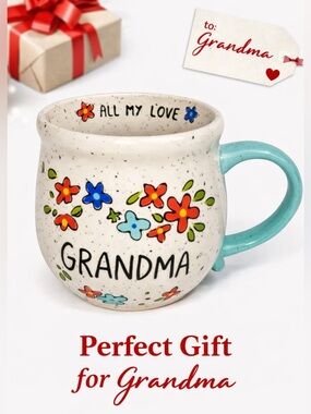 RAE DUNN  Inspired “Grandma” Floral Mug | All My Love Coffee Cup